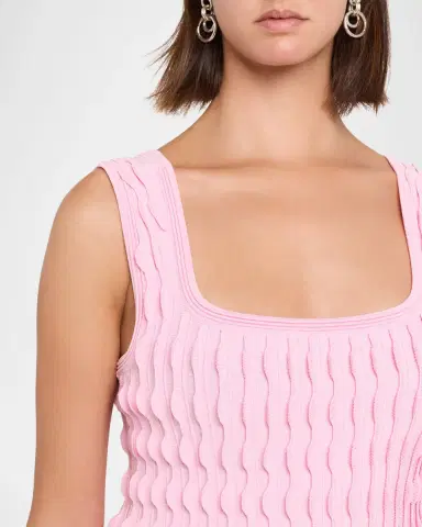 Simkhai Vanna Scalloped Knit Mini Dress | Thumbnail 5 Simkhai Vanna Scalloped Knit Mini Dress | Thumbnail 5