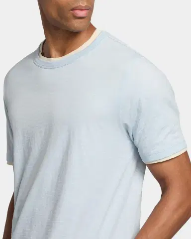 Vince Men's Fine Slub Double-Layer Crewneck T-Shirt | Thumbnail 5 Vince Men's Fine Slub Double-Layer Crewneck T-Shirt | Thumbnail 5