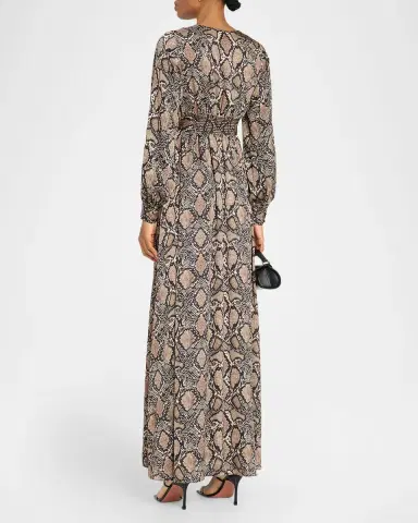 Ungaro Ava Snakeskin-Print Maxi Dress | Thumbnail 3