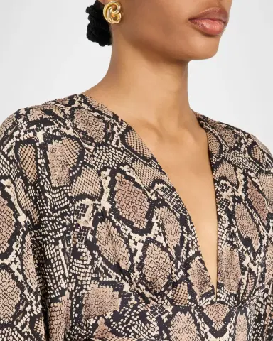 Ungaro Ava Snakeskin-Print Maxi Dress | Thumbnail 5