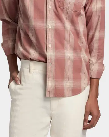 Vince Men's Townes Plaid Cotton Shirt | Thumbnail 5 Vince Men's Townes Plaid Cotton Shirt | Thumbnail 5