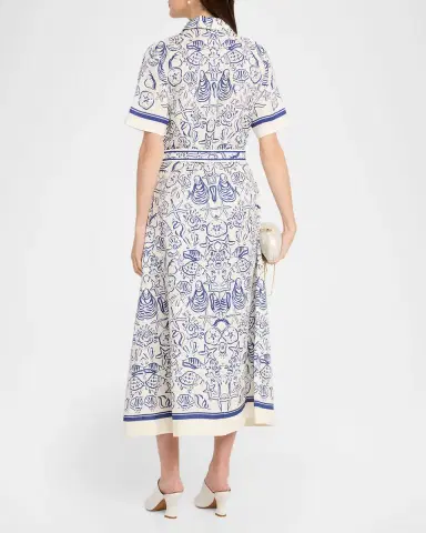 Simkhai Audria Belted Linen Midi Shirtdress | Thumbnail 3 Simkhai Audria Belted Linen Midi Shirtdress | Thumbnail 3