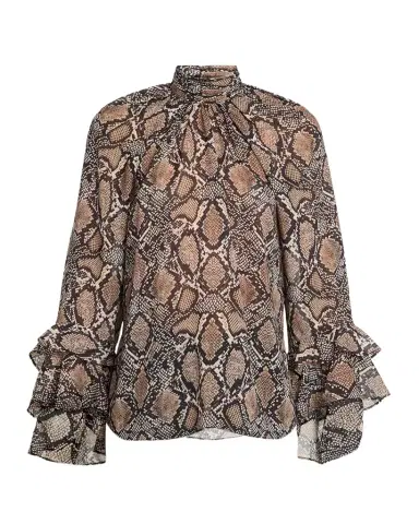 Ungaro Raina Ruffle Snakeskin-Print Blouse | Thumbnail 1 Ungaro Raina Ruffle Snakeskin-Print Blouse | Thumbnail 1