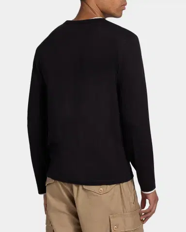 Vince Men's Fine Slub Cotton Double-Layer Crewneck T-Shirt | Thumbnail 3 Vince Men's Fine Slub Cotton Double-Layer Crewneck T-Shirt | Thumbnail 3