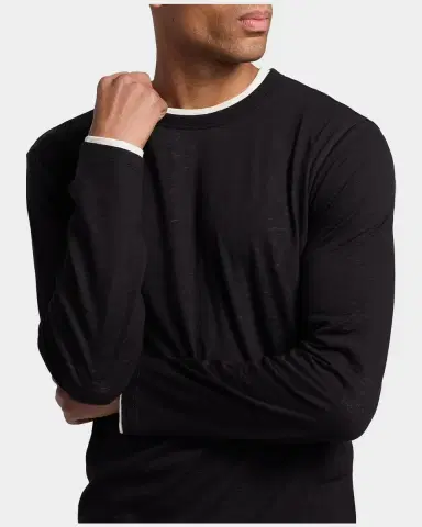 Vince Men's Fine Slub Cotton Double-Layer Crewneck T-Shirt | Thumbnail 5 Vince Men's Fine Slub Cotton Double-Layer Crewneck T-Shirt | Thumbnail 5