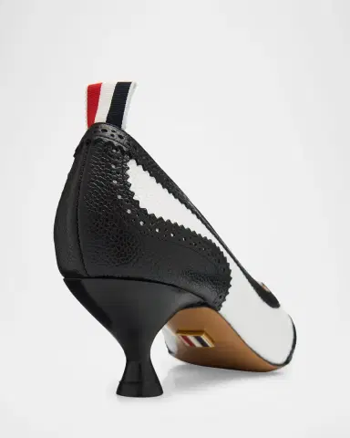 Thom Browne 50mm Wingtip Leather Pumps | Thumbnail 4 Thom Browne 50mm Wingtip Leather Pumps | Thumbnail 4
