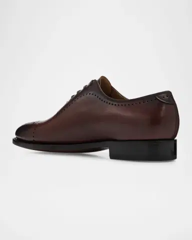 Kiton Men's Caravaggio Brogue Leather Oxford Shoes | Thumbnail 4