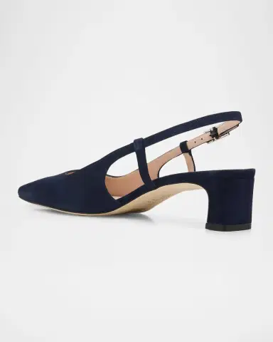 Stuart Weitzman 40mm Baby Babette Suede Slingback Pumps | Thumbnail 4 Stuart Weitzman 40mm Baby Babette Suede Slingback Pumps | Thumbnail 4
