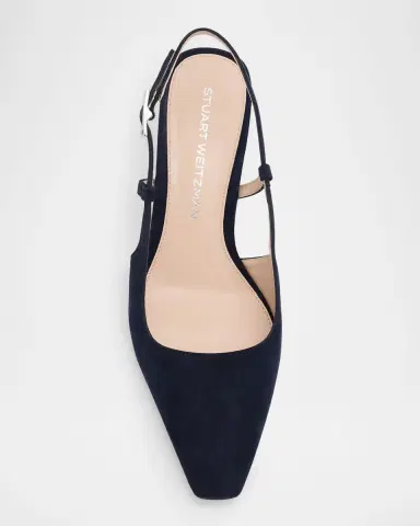 Stuart Weitzman 40mm Baby Babette Suede Slingback Pumps | Thumbnail 5 Stuart Weitzman 40mm Baby Babette Suede Slingback Pumps | Thumbnail 5