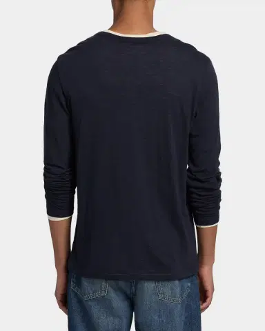 Vince Men's Fine Slub Cotton Double-Layer Crewneck T-Shirt | Thumbnail 3