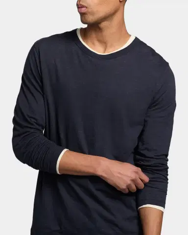 Vince Men's Fine Slub Cotton Double-Layer Crewneck T-Shirt | Thumbnail 5