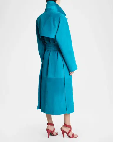 Alaïa Velvet Suede Belted Trench Coat | Thumbnail 2 Alaïa Velvet Suede Belted Trench Coat | Thumbnail 2