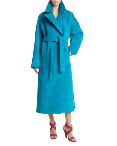 Alaïa Velvet Suede Belted Trench Coat | Thumbnail 1 Alaïa Velvet Suede Belted Trench Coat | Thumbnail 1