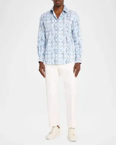 Robert Graham Men's Alahmar Medallion Button-Down Shirt | Thumbnail 2