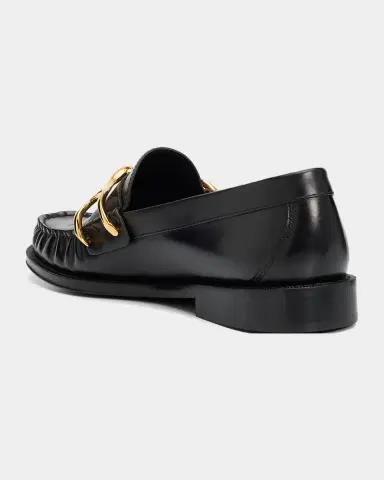 McQueen Men's Wishbone Leather Moc-Toe Loafers | Thumbnail 2