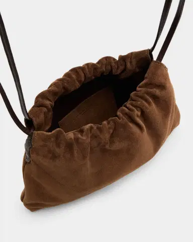 Brunello Cucinelli Suede Drawstring Shoulder Bag | Thumbnail 4 Brunello Cucinelli Suede Drawstring Shoulder Bag | Thumbnail 4