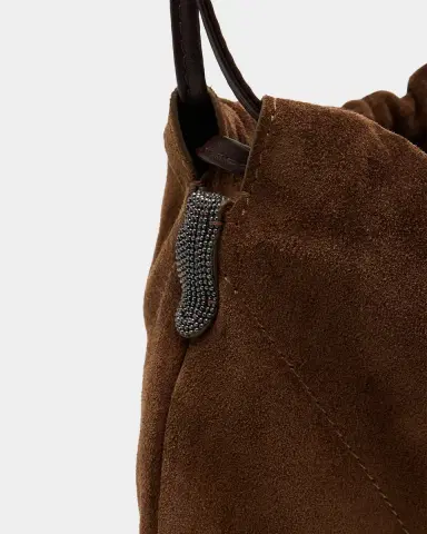 Brunello Cucinelli Suede Drawstring Shoulder Bag | Thumbnail 5 Brunello Cucinelli Suede Drawstring Shoulder Bag | Thumbnail 5