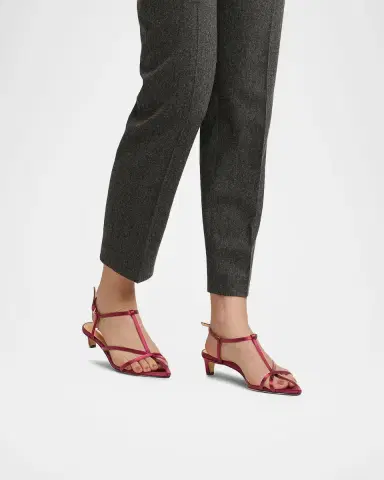 Jil Sander 30mm Caged Satin Sandals | Thumbnail 2 Jil Sander 30mm Caged Satin Sandals | Thumbnail 2