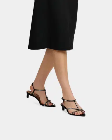 Jil Sander 35mm Caged Embellished Satin Sandals | Thumbnail 2