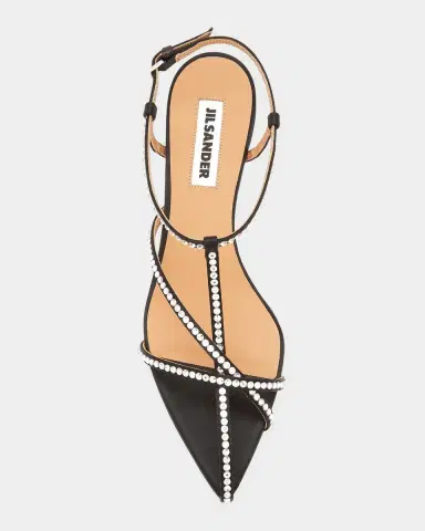 Jil Sander 35mm Caged Embellished Satin Sandals | Thumbnail 5