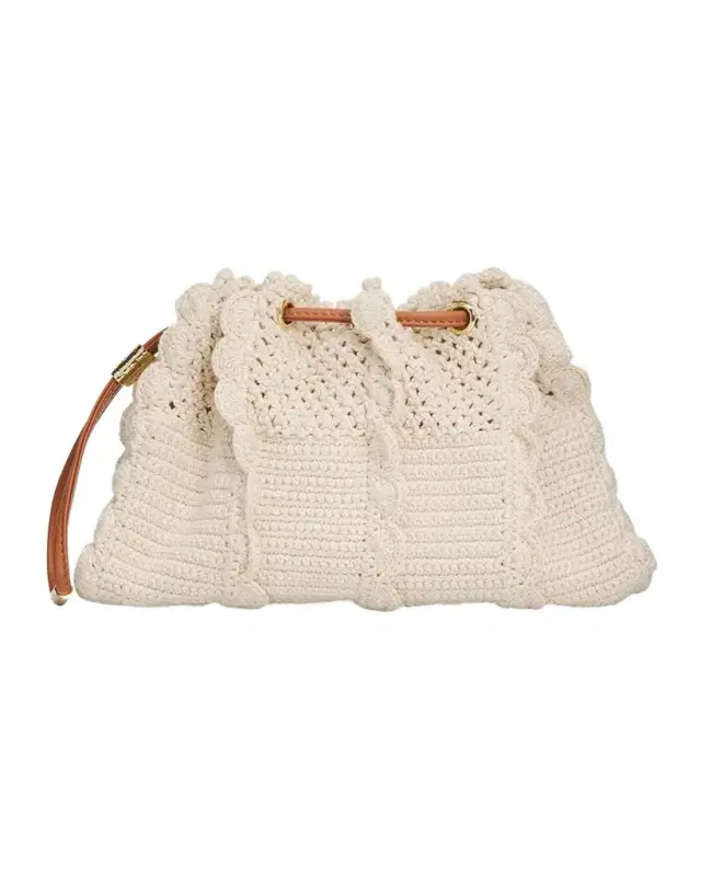 Ulla Johnson Adria Small Wavy Crochet Crossbody Bag