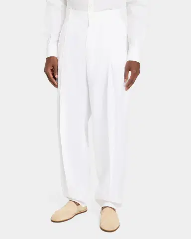 Dolce & Gabbana Men's Linen Double-Pleated Pants | Thumbnail 3