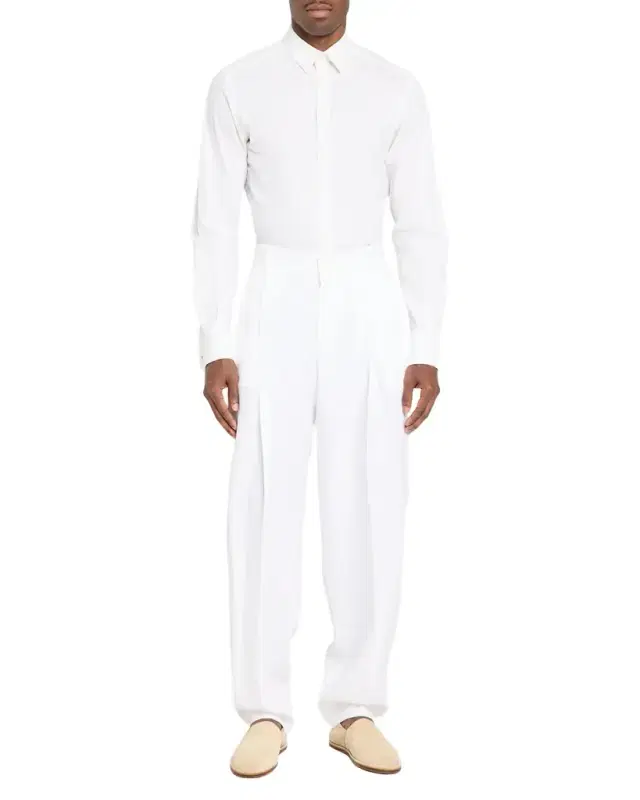 Men 's Linen Double-Pleated Pants