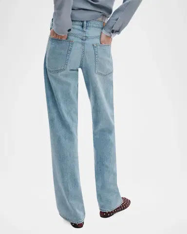 rag & bone Featherweight Cam Low-Rise Relaxed Straight Jeans | Thumbnail 3