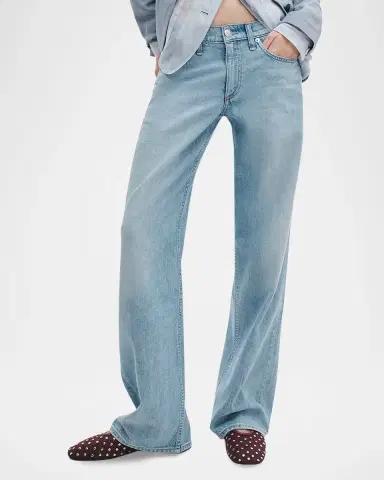 rag & bone Featherweight Cam Low-Rise Relaxed Straight Jeans | Thumbnail 4