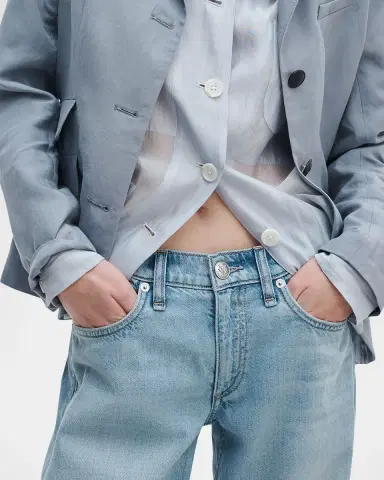 rag & bone Featherweight Cam Low-Rise Relaxed Straight Jeans | Thumbnail 5