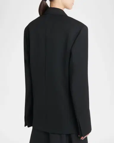 Bottega Veneta Oversized Single-Breasted Wool Blazer | Thumbnail 2 Bottega Veneta Oversized Single-Breasted Wool Blazer | Thumbnail 2