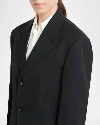 Bottega Veneta Oversized Single-Breasted Wool Blazer | Thumbnail 4 Bottega Veneta Oversized Single-Breasted Wool Blazer | Thumbnail 4