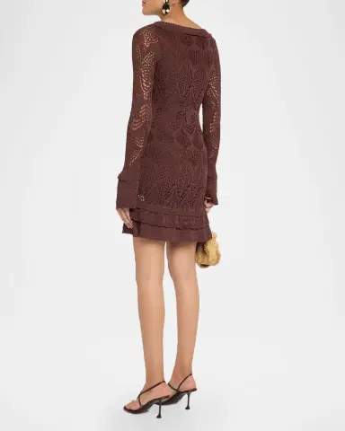 Staud Rozella Crochet Mini Dress | Thumbnail 3