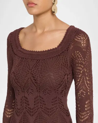 Staud Rozella Crochet Mini Dress | Thumbnail 5