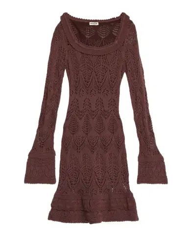 Staud Rozella Crochet Mini Dress | Thumbnail 1
