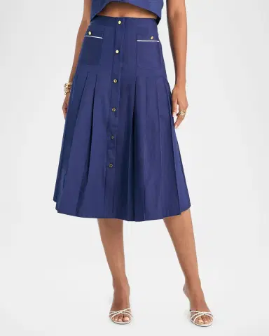 SEROYA Yumi Pleated Midi Skirt | Thumbnail 4 SEROYA Yumi Pleated Midi Skirt | Thumbnail 4