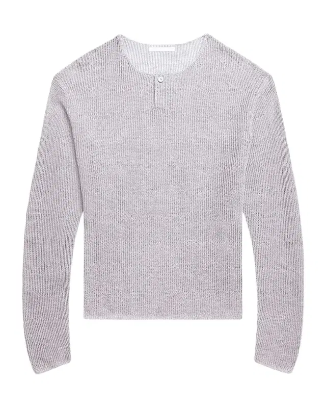 Helmut Lang Men 's Waffle-Knit Henley T-Shirt