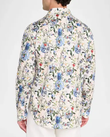 Robert Graham Men's Briarcliff Cotton Stretch Floral Sport Shirt | Thumbnail 3 Robert Graham Men's Briarcliff Cotton Stretch Floral Sport Shirt | Thumbnail 3