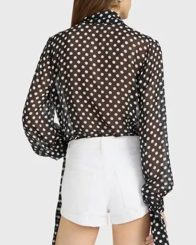 Frame The Nouvelle Polka Dot Blouse | Thumbnail 3 Frame The Nouvelle Polka Dot Blouse | Thumbnail 3