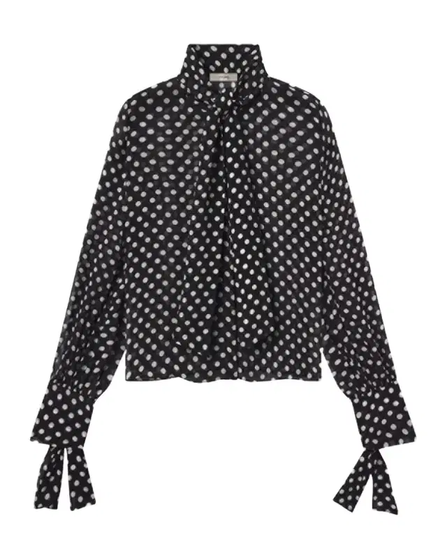 FRAME The Nouvelle Polka Dot Blouse