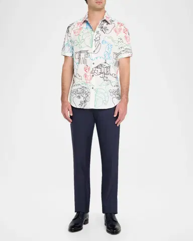 Robert Graham Men's Aristotle Short-Sleeve Shirt | Thumbnail 2 Robert Graham Men's Aristotle Short-Sleeve Shirt | Thumbnail 2