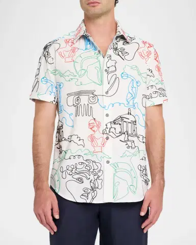Robert Graham Men's Aristotle Short-Sleeve Shirt | Thumbnail 4 Robert Graham Men's Aristotle Short-Sleeve Shirt | Thumbnail 4
