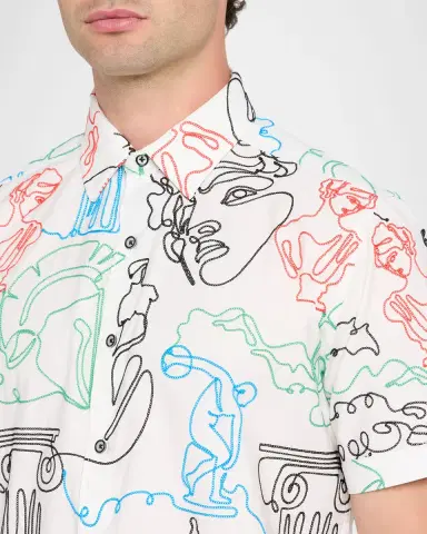 Robert Graham Men's Aristotle Short-Sleeve Shirt | Thumbnail 5 Robert Graham Men's Aristotle Short-Sleeve Shirt | Thumbnail 5