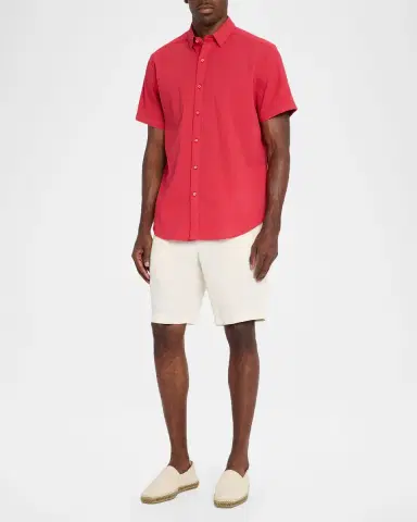 Robert Graham Men's Thresher Textured Cotton Short-Sleeve Shirt | Thumbnail 2