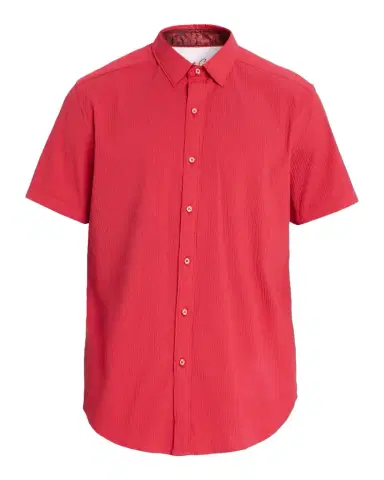 Robert Graham Men's Thresher Textured Cotton Short-Sleeve Shirt | Thumbnail 1