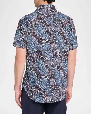 Robert Graham Men's Barrington Paisley Short-Sleeve Shirt | Thumbnail 3
