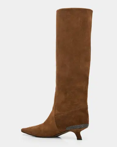 Brunello Cucinelli Suede Knee-High Boots | Thumbnail 4