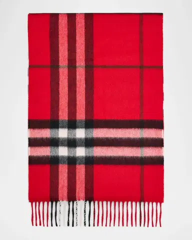 Burberry Men's Giant Check Cashmere Scarf | Thumbnail 3 Burberry Men's Giant Check Cashmere Scarf | Thumbnail 3