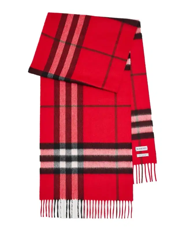 Burberry Men 's Giant Check Cashmere Scarf