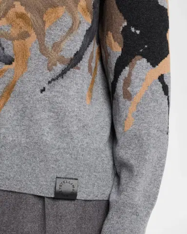 Stella McCartney Racing Horses Crewneck Sweater | Thumbnail 4 Stella McCartney Racing Horses Crewneck Sweater | Thumbnail 4